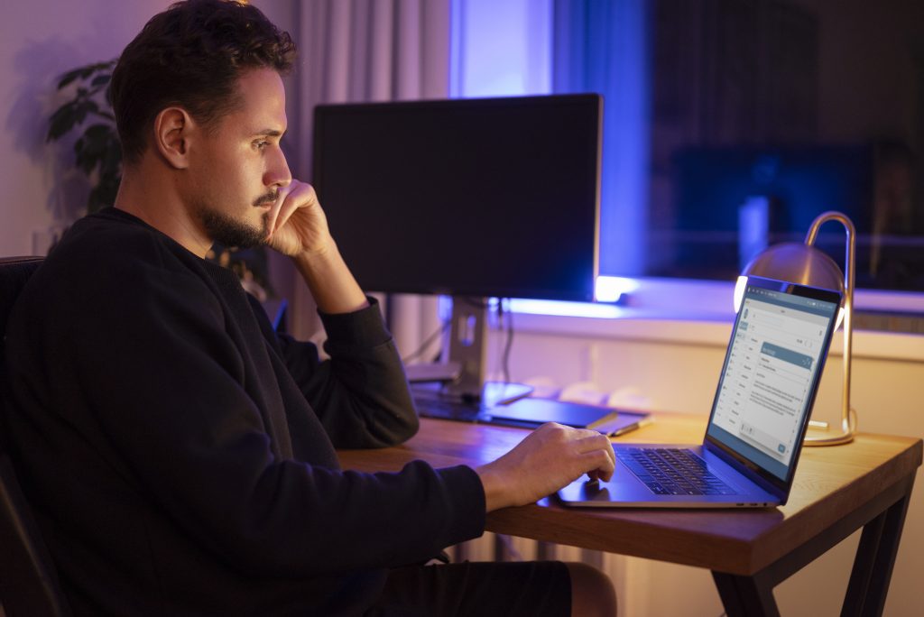 Адміністратор налаштовує моніторинг VPS безкоштовно працюючи вночі з дому