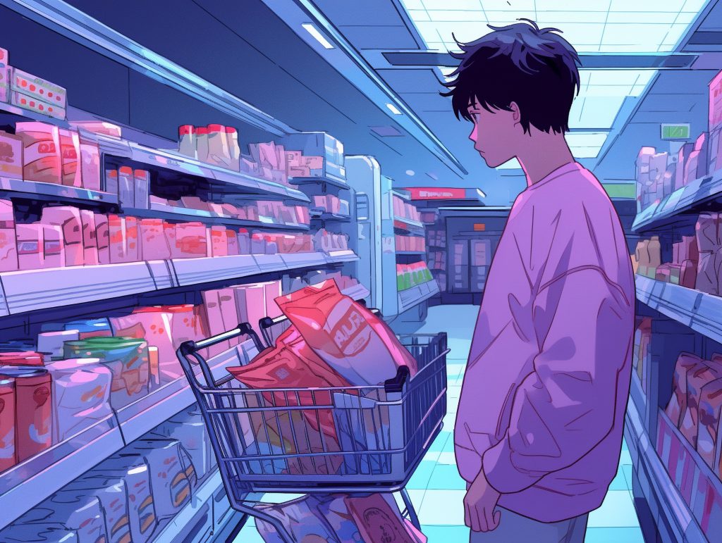 Аніме-персонаж робить покупки у швидкому інтернет-магазині з прискоренням CDN