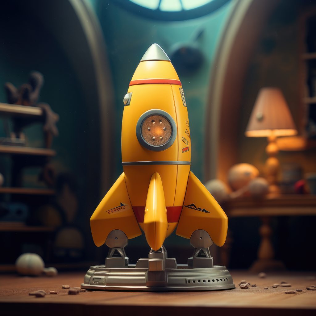 Ракета як символ швидкого зростання стартапу з надійним хостингом