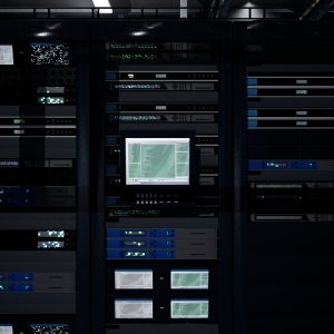 Серверна кімната з обладнанням для налаштування wildcard домен DNS записів